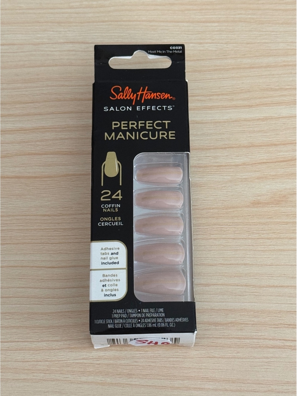 Sally Hansen Perfect Manicure Press On Nails Meet Me In The Metal C0331 NIB